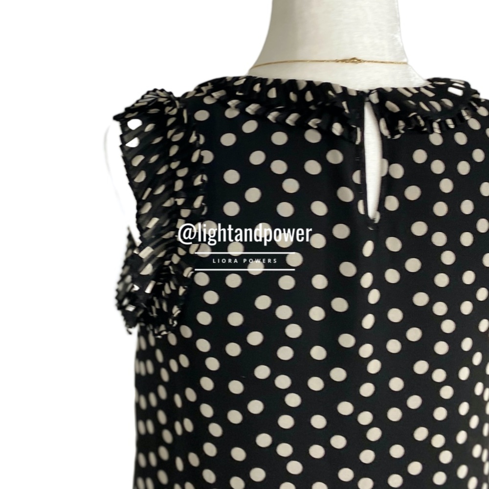 Max Studio Black Polk Dot Dress XS EUC - Picture 5 of 10
